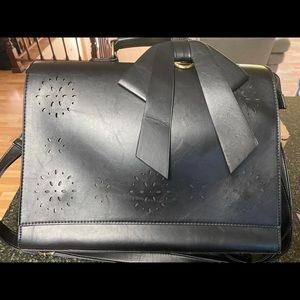 ECOSUSI Women's Briefcase Vegan Leather Laptop with Detachable Bow